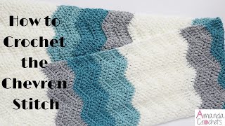 How to Make the Chevron Stitch Crochet 101 Series [upl. by Aihseuqram]