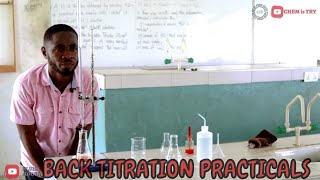 Back Titration Practicals detailed Lab Experiment and Calculations SHS CHEMISTRY [upl. by Viridissa103]