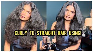 Curly To Straight Hair using Urbanyog Blowdryer  Agaro vs Urbanyog  nayalooks  Navya Varma [upl. by Edda]