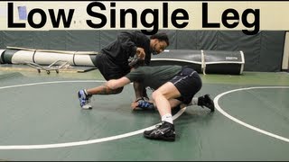 Low Single Leg Takedown Basic Wrestling and BJJ Moves and Techniques For Beginners John Smith [upl. by Eusassilem578]