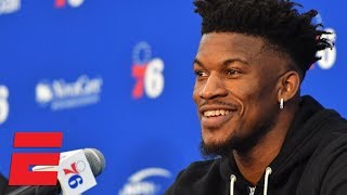 76ers wanting to win makes me smile  Jimmy Butler at introductory news conference  NBA 201819 [upl. by Conway]