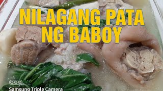 HOW TO COOK NILAGANG PATA NG BABOY [upl. by Isle]