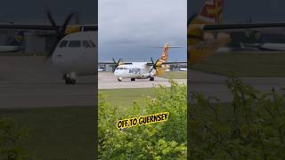 Aurigny ATR 72 takeoff 16624 [upl. by Alurta]