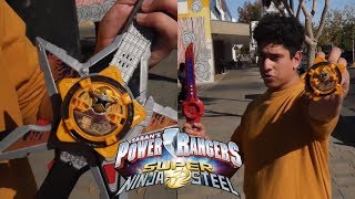 Power Rangers Super Ninja Steel Gold Ranger Weapons [upl. by Sheelah]