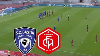 SC Bastia  FC Annecy 22 Résumé du match  Ligue 2  20242025 [upl. by Viviana]