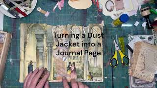 Turning a Dust Jacket into a Journal Page [upl. by Harima]