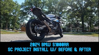 2024 BMW S1000RR  SC Project Exhaust Before amp After [upl. by Philip976]