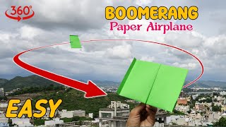 Wapas Aane Wala Paper Plane  Boomerang Paper Plane Easy  Come Back Paper Airplane Origami Plane [upl. by Vivienne424]