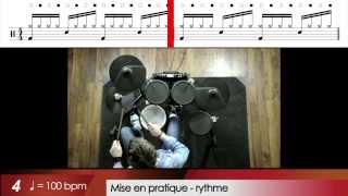 Cours de Batterie ★ Exercices débutant ★ Rudiment frisé [upl. by Gratianna]