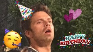 sebastian stan dancing to the happy birthday song cuz its his birthday [upl. by Sells]