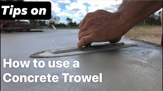 How to use a concrete trowel [upl. by Pleasant]