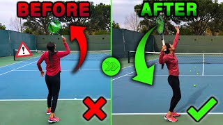 Beginner Tennis Lesson Serve Progressions [upl. by Berard]