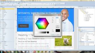 Free WYSIWYG Web Builder 9 Template  How to update the color [upl. by Erek457]