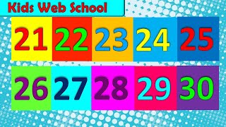 Learn Numbers counting from 21 to 30 for children  The Numbers  Learn To Count from 21 to 30 [upl. by Heer939]