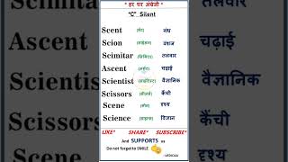 Words With Silent Letter quotCquot shorts english vocabulary [upl. by Donahue945]