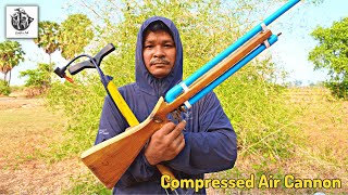 How to Make an Air Cannon Out of PVC  DIY Homemade Air Slingshot  DIY Compressed Air Cannon [upl. by Akahc]