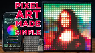 How to make Custom Pixel Art with NO CODE on Any LED Grid  GlowBit Matrix With WLED amp ESP32ESP8266 [upl. by Maire]