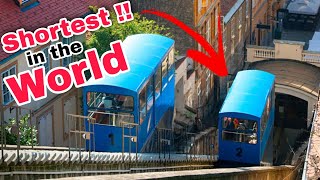 ZAGREB WORLD SHORTEST CABLE CAR  SHORTEST FUNICULAR RAILWAY  ZAGREB CROATIA [upl. by Akcirred]