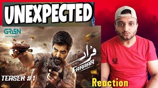 Reaction on  FARAAR  Official trailer reaction  Hamza Ali Abbasi  Green entertainment [upl. by Irneh596]