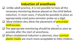 Anesthesia for pediatrics and geriatrics 4 [upl. by Libb549]