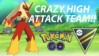 SHINY LEGACY BLAZIKEN LEADS INSANELY HIGH ATTACK TEAM POKÉMON GO BATTLE LEAGUE SHOWCASE [upl. by Niletac]