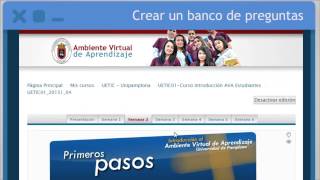 Moodle  docente  Crear un banco de preguntas [upl. by Fornof]