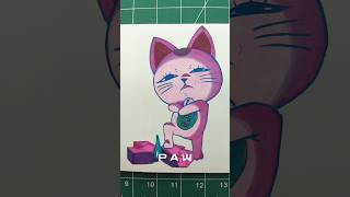 Drawing Turbo granny cat 😼😻 DANDADAN shorts dandadan drawing animeart anime art [upl. by Heall250]