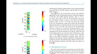 3D Ultrafast Shear Wave Absolute VibroElastography using a Matrix Array Transducer  Ar [upl. by Llyrad]