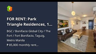 FOR RENT Park Triangle Residences 1 Bedroom Unit [upl. by Ennayk]