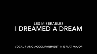 I Dreamed a Dream Vocal Piano Accompaniment in Eb Major [upl. by Nyrmac]