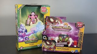 Transformers Cyberverse Deluxe Arcee and 1Step Changer Repugnus Review [upl. by Oleic]