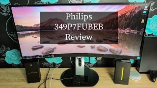 Philips 349P7FUBEB Curved UltraWide USB C Docking Monitor Review [upl. by Aita803]