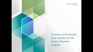 Overview of the 2025 Proposed Rule for the Quality Payment Program [upl. by Elokin629]