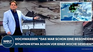 HOCHWASSER Rekordregen quotDas war schon eine besondere Situation Schon vor einer Woche gesehenquot [upl. by Hakon729]