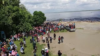 Ribuan orang berdatangan ke pantai ogis melihat ombak bono [upl. by Wheeler]