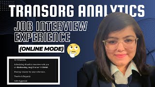 Interview Experience of Transorg Analytics  Data Analyst Interview Questions And Answers [upl. by Dianthe]