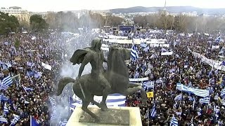 Demonstration für Namensänderung Mazedoniens [upl. by Aubreir]