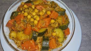 En 30 minutesun bon couscous végétarien sans couscoussier végan cuisine ramadan [upl. by Odlavso]