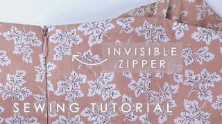 Invisible Zipper DETAILED Sewing Tutorial  My Secrets of Perfect Installing With Facing [upl. by Letsyrc39]