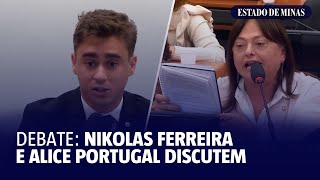 Nikolas Ferreira e Alice Portugal debatem em comissão na Câmara [upl. by Hathcock255]