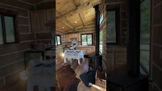 Gray Wolf Cabin Goes HOME♥️🔑🥂logcabinliving cabinstyle tinyhouse logcabin [upl. by Uhp14]