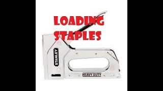 How to LOAD a Heavy Duty Stanley TRA 700 STAPLE GUN [upl. by Ros]