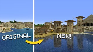 Minecraft Transforming a DESERT VILLAGE [upl. by Blaseio]