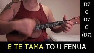 TE TAMA MAOHI  Ukulele Cover with lyrics [upl. by Nylaras15]