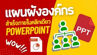 สร้างแผนผังองค์กร PowerPoint ฉบับด่วนไฟไหม้เอาใจนาย Organisation chart [upl. by Llebiram]