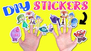 Inside Out 2 Movie DIY How to Make Stickers Easy Homemade Crafts [upl. by Eelloh]