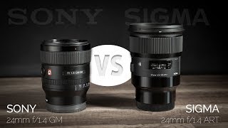 Sony 24mm f14 GM vs Sigma 24mm f14 ART Comparison amp Review [upl. by Nor724]