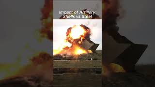 Artillery Shells Test Fired Against Steel [upl. by Ayotac]