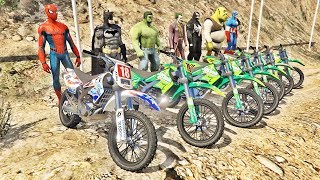 HOMEM ARANHA HULK BATMAN E AMIGOS COM MOTOS DESAFIO MOTOS COM SPIDERMAN QUEM VENCEU  IR GAMES [upl. by Etnomal38]