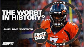 Russell Wilson to Denver was THE WORST TRADE IN NFL HISTORY  First Take [upl. by Weingarten483]